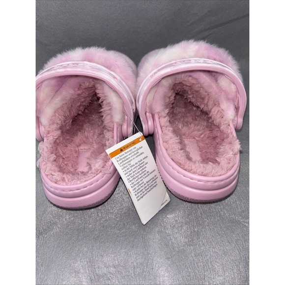Crocs Classic Fur Sure Lined Clogs  Pink and White 207303 Women's  7 Men's 5 NWT - Picture 11 of 15